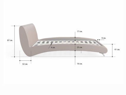 Кровать Сонум Verona Кашемир Светло-серый 140х200