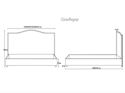Кровать Димакс Сальвадор Опал 140х200
