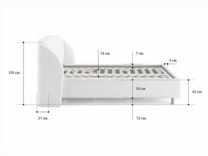 Кровать Сонум Valencia Кашемир Латте 120х190