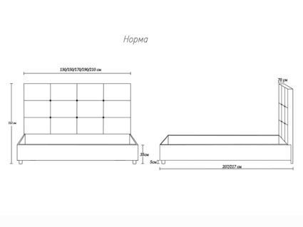 Кровать Димакс Норма Агат 160х200