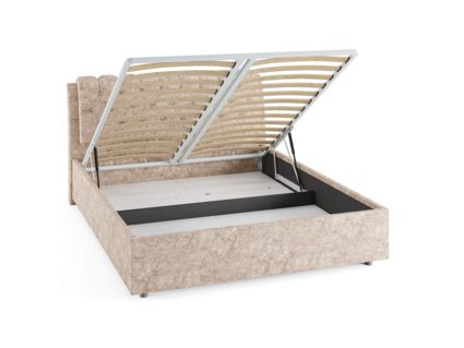 Кровать Сонум Olivia Рогожка Мокко (с подъемным механизмом) 200х200