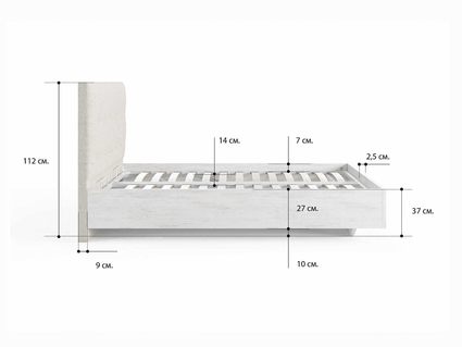 Кровать Сонум Vena Ясень Ориноко + Рогожка Льняная 180х200